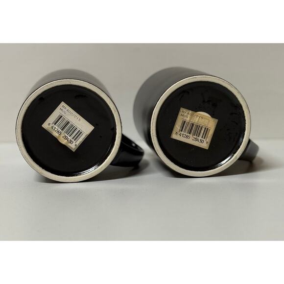 Black Stone Glaze Coffee Mugs - Set of 2 -kk520 - Picture 3 of 3